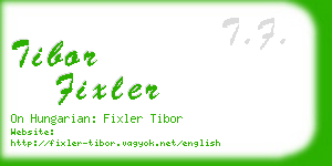 tibor fixler business card